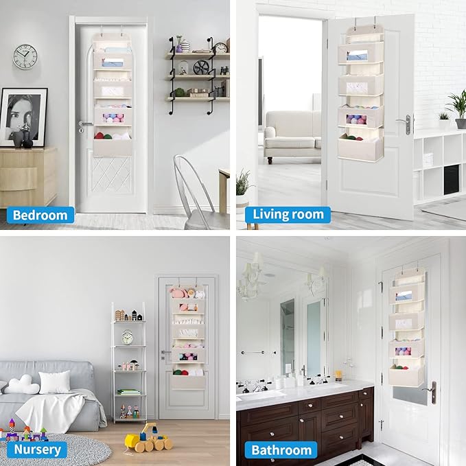 MAX Houser 4-Shelf Over The Door Hanging Organizer