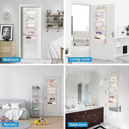MAX Houser 4-Shelf Over The Door Hanging Organizer