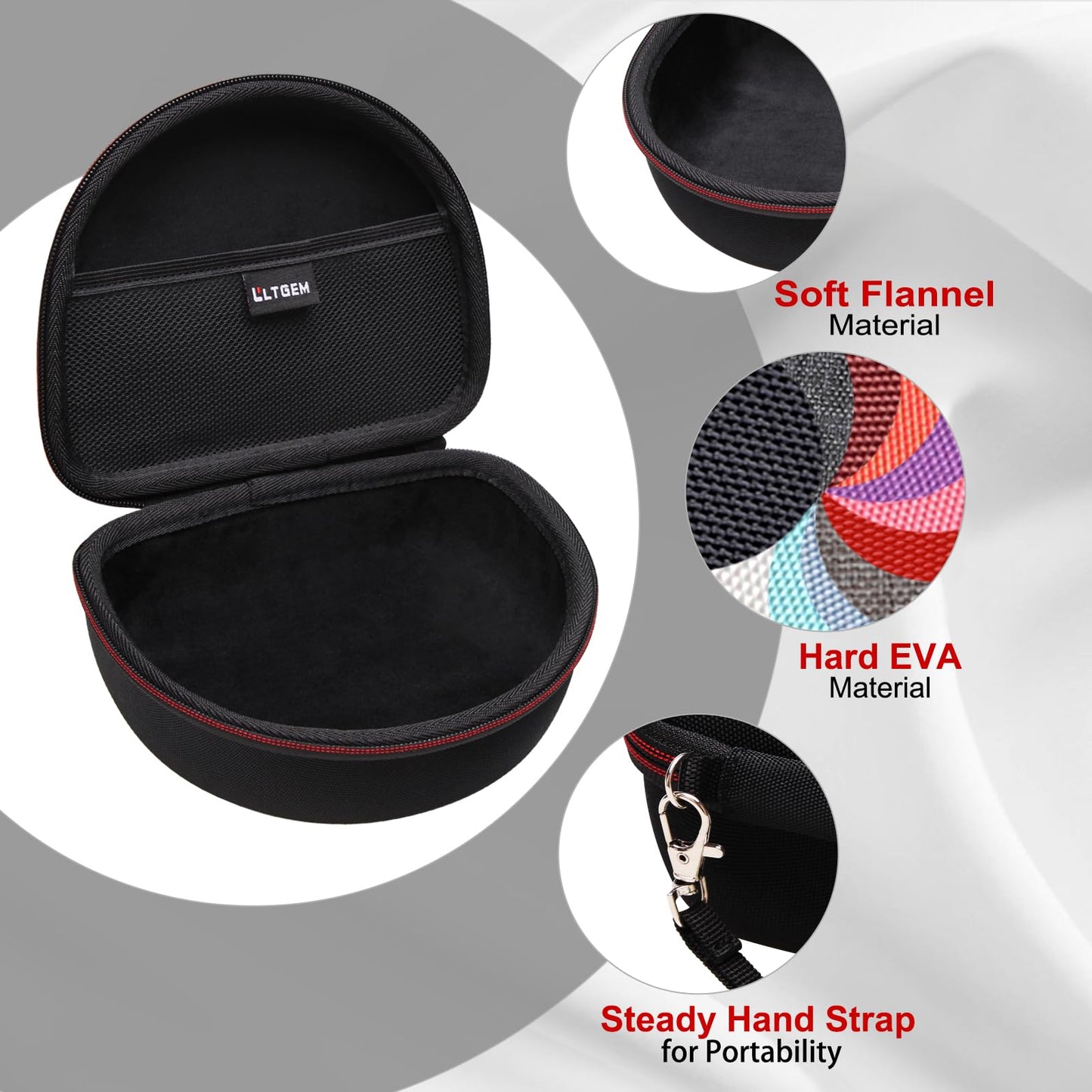 Headphone Case Compatible with Beats Studio Pro/Solo 4 / Studio 3 / Solo 3 / Picun B8 / BERIBES/JLab JBuds Lux ANC Wireless Bluetooth Noise Cancelling Headphones, Rose Gold(Case Only)
