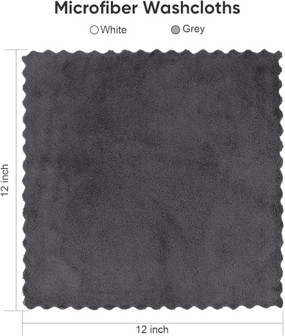 Orighty Washcloths 48 Pack, Ultra Soft Face Cloths 12 x 12 inch, Absorbent &