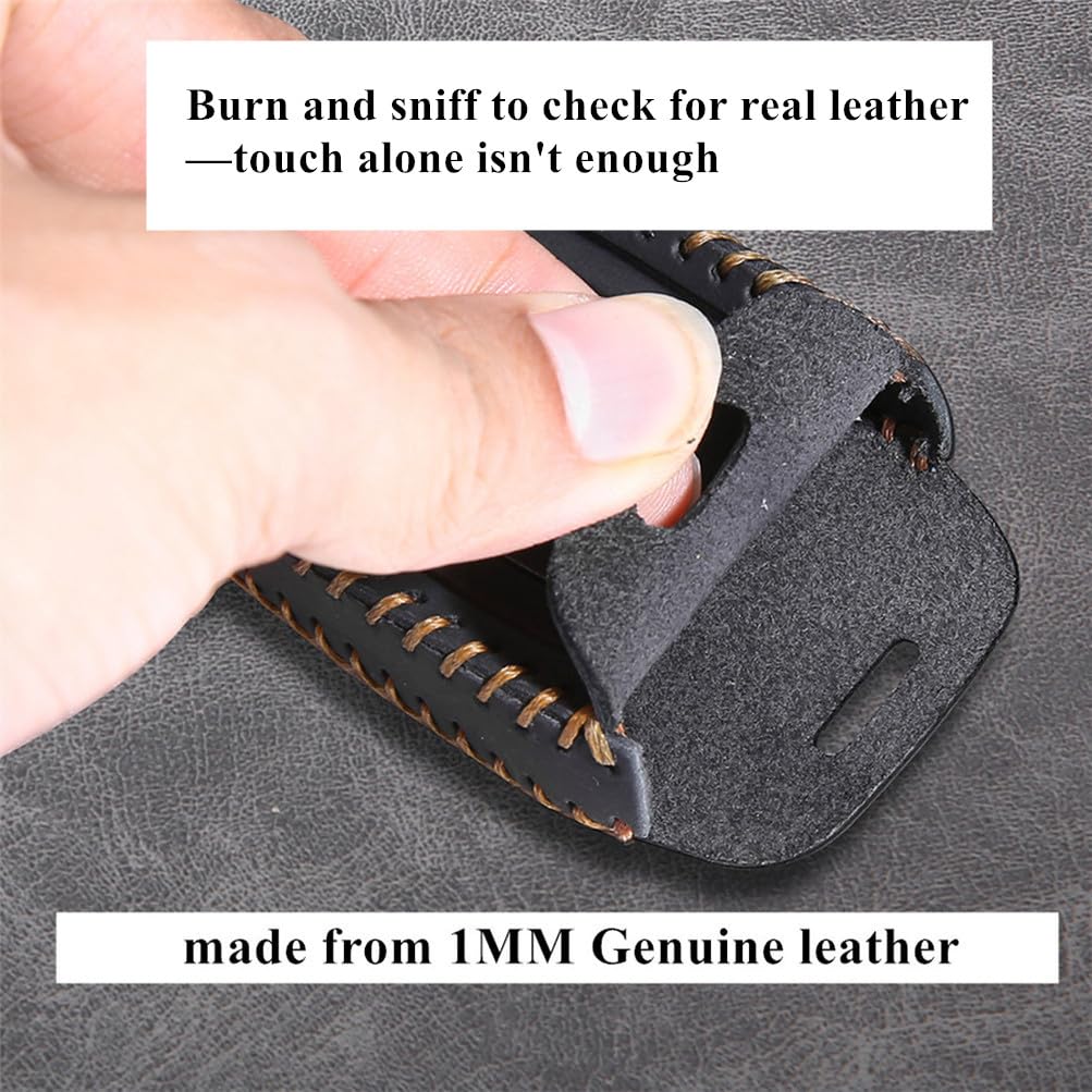 Avgardcat Leather Compatible with Toyota Key fob Cover for 2025 Grand Highlander Tacoma Tundra Land Cruiser Sequoia Accessories 4 Buttons Keychain