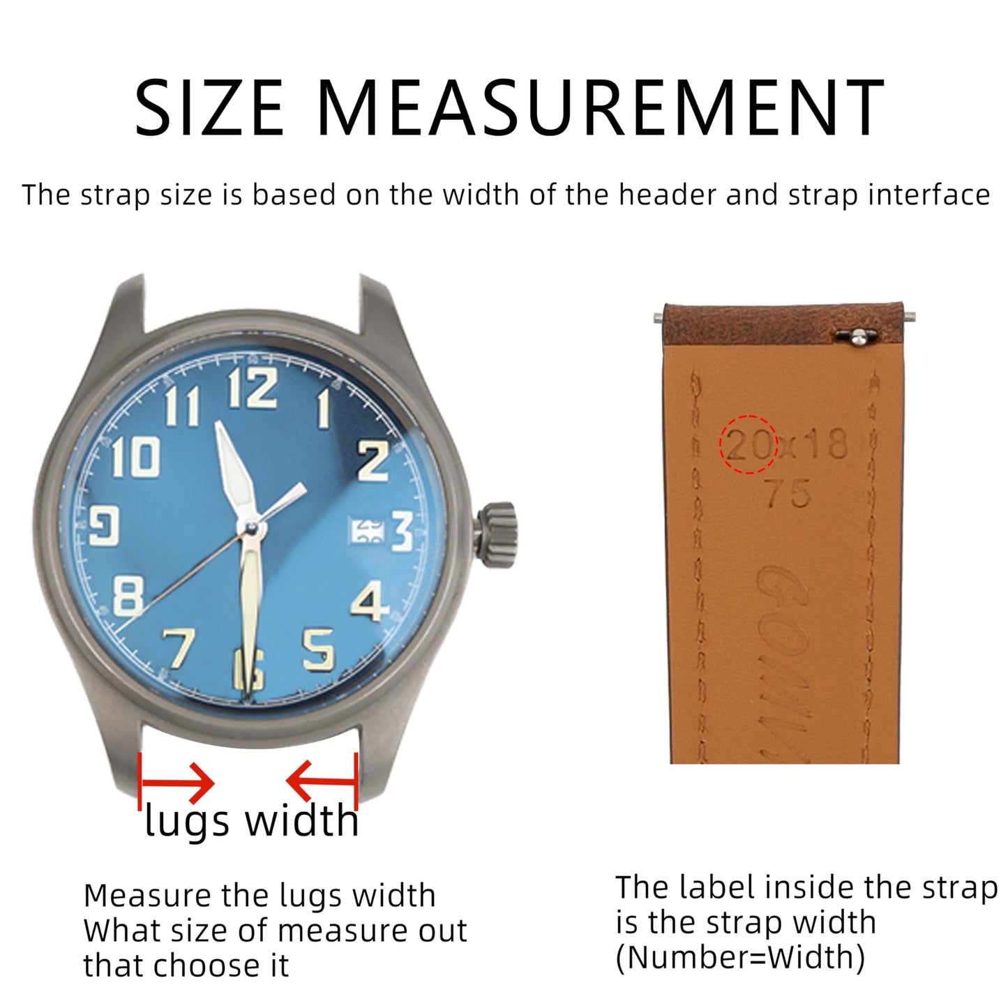 Gomvadr Quick Release Leather Watch Bands 14mm 16mm 18mm 19mm 20mm 21mm 22mm 24mm ,Vintage Oil Wax-Tanned Leather Watch Straps Men's Watch Band Replacement Watch Strap for Men Women,Tan with Contrast Stitch/Blk Buckle, 18mm