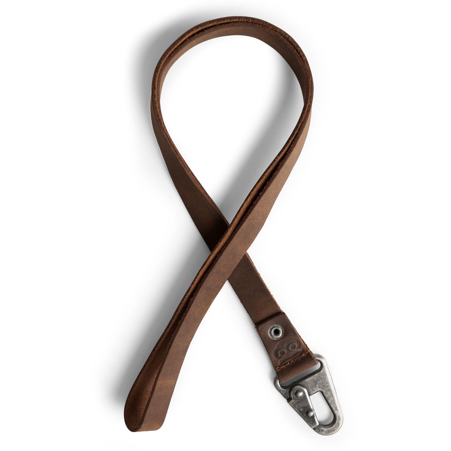 Hide & Drink, Lanyard Keychain for Men and Women, Neck Strap with Hook, ID Holder, Clip to Attach to House, Apartment, Car Keys, Full Grain Leather, Handmade, Bourbon Brown
