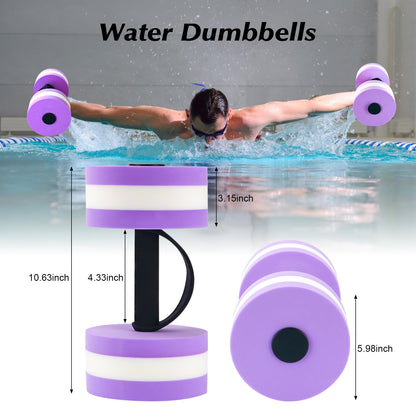 HOMNUTS Water Dumbbells Aquatic Exercise Combo Set, High Density Water Weight, Swimming Belt, Swimming Aquatic Gloves for Swim Fitness Training Water Exercise