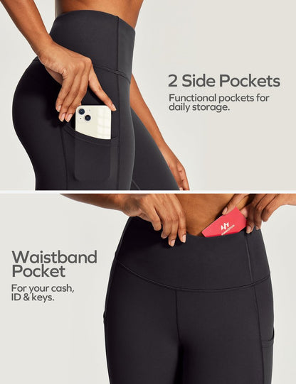 Ewedoos Capri Leggings for Women High Waisted Yoga Pants with Pockets for Women Tummy Control Workout Leggings Yoga Capris