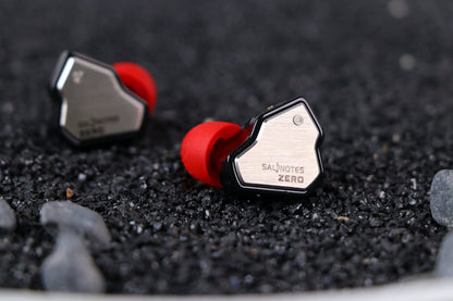 Linsoul 7Hz Salnotes Zero HiFi 10mm Dynamic Driver in-Ear Earphone IEM with Metal Composite Diaphragm Stainless Steel Faceplate Detachable 2Pin OFC Cable (Black, with Mic, 3.5mm)
