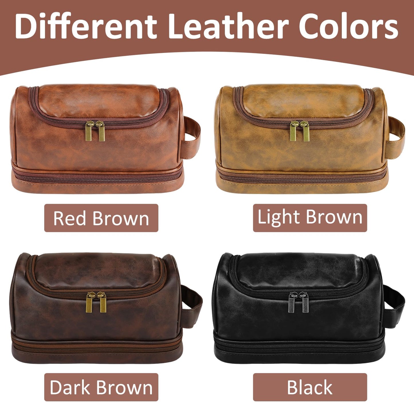 Gifts for Men, Personalized Toiletry Travel Bag ,Shaving Bag for Toiletries Accessories Handcrafted Travel Kit Gift with Custom Pattern and Text, Unique Men Birthday Gifts Ideas, Boyfriend, Dad