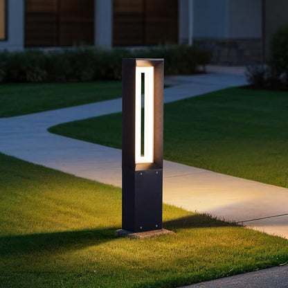 Outdoor Path Light, 31.5" Pathway Walkway Lights Waterproof Yard Landscape LED Bollard Lighting Lawn Lamp Garden Sidewalk Patio Backyard Ground Bright 3000K Lantern for Outside High Voltage Wired