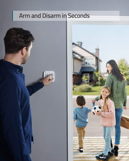 eufy Security 5-Piece Home Alarm Kit, Home Security System, Keypad, Motion Sensor, 2 Entry Sensors, Home Alarm System, Control from The App, Links with eufyCam, Optional 24/7 Protection