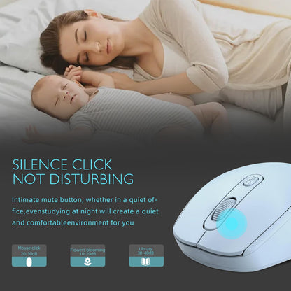 ONE-UP Wireless Mouse, 2.4G, Silent, USB Nano Receiver, for Laptop, Chromebook, PC, Mac, Windows and School Work (Black)