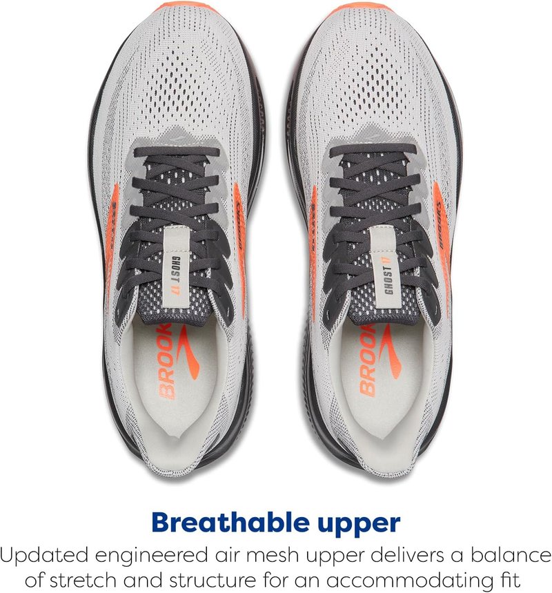 Brooks Men's Ghost 17 Running Shoes - Lightweight, Neutral Cushioning | Perfect for All Distances