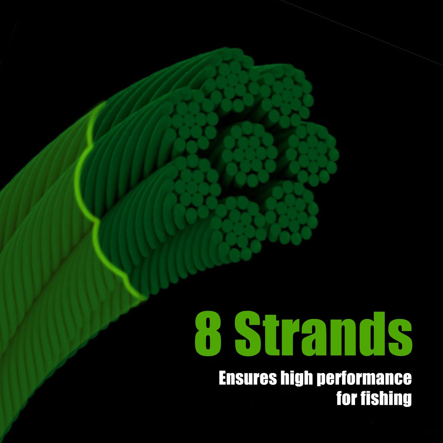 8 Strands Braided Line, Wear Resistant Fishing Line, 10-100LB, No Stretch, Abrasion Resistance, Braided Fishing Line (Camo Blue, 50LB-300YDS)