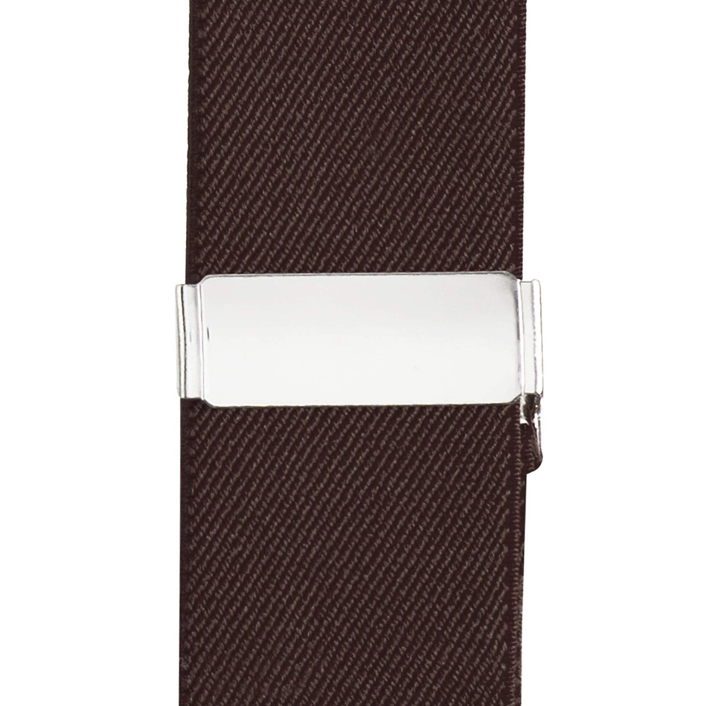 Buyless Fashion Suspenders For Men - 48" Adjustable Straps 1 1/4" - Y Back With Clips And Buttons - 5120-Brown