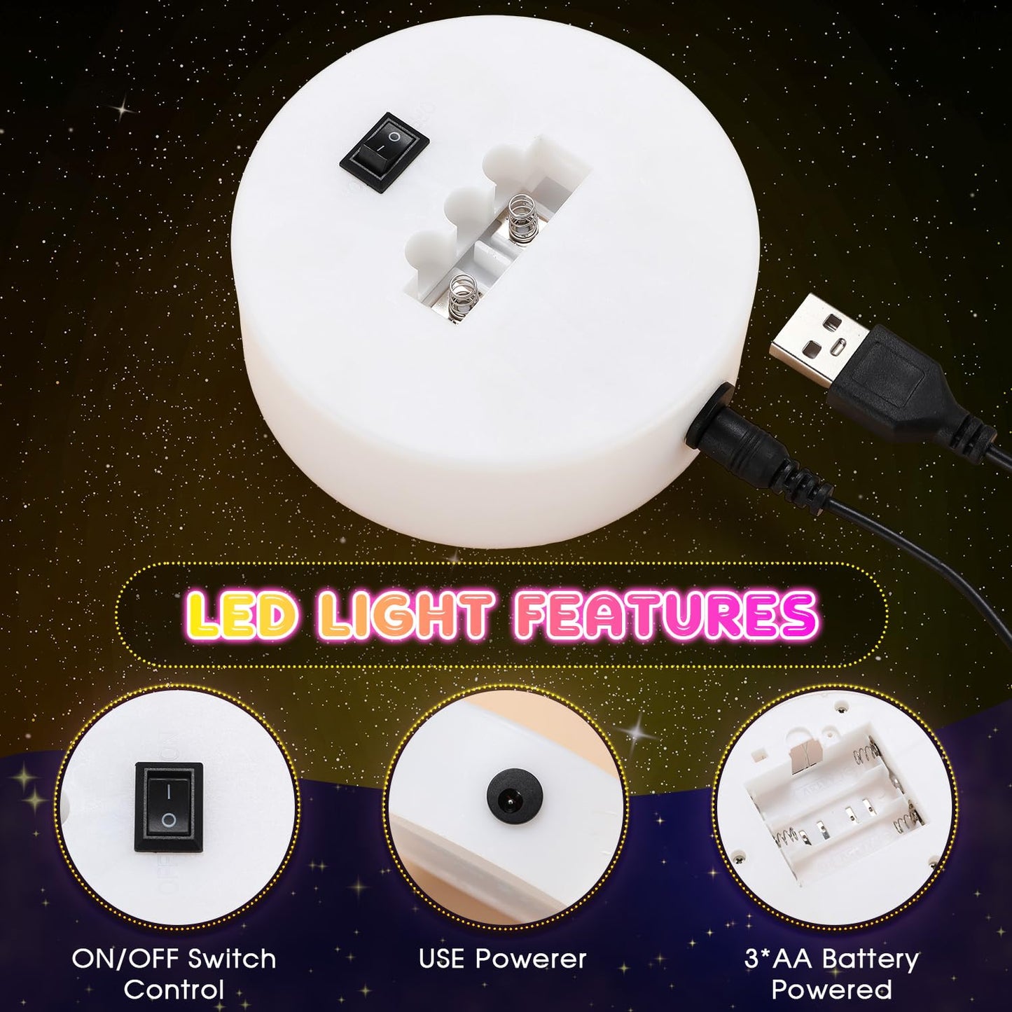 Baquler 4 Pcs Christmas Neon Light Tabletop LED Neon Sign with Holder Base Snowman Light up Night Lights Battery or USB Powered Holiday Decorations for Bedroom Party Supplies