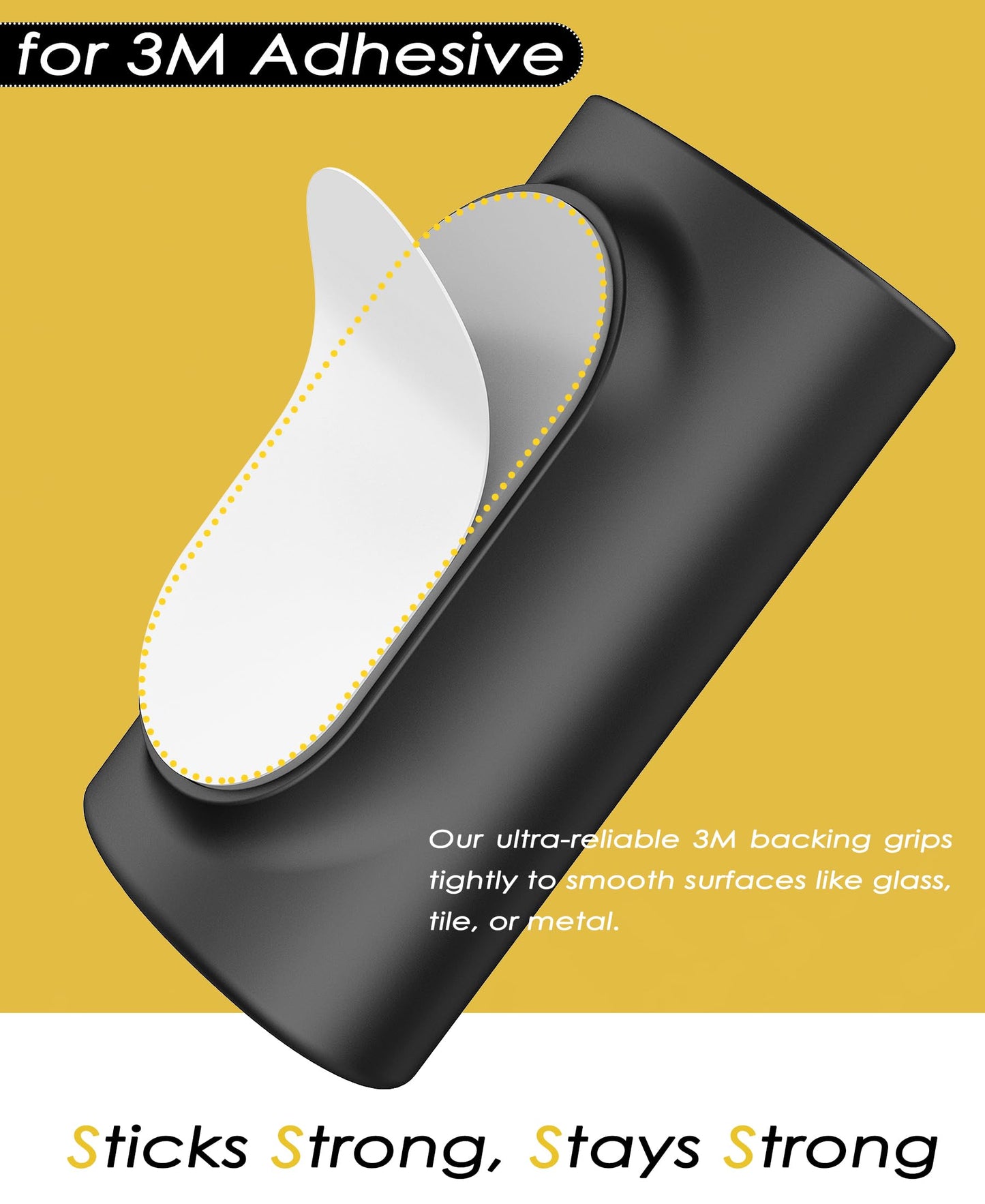 Femlotank Silicone Lighter Holder with 3M Adhesive – Multi-Purpose Chapstick Holder for Lip Balm, Keys, Small Essentials – Weatherproof, Strong Hold for Indoor & Outdoor Use 3 Pack Black