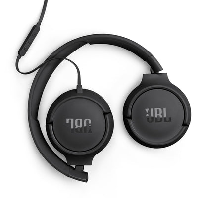 JBL Tune 520C - USB-C Wired on-Ear Headphones with Hi-Res Audio Support, JBL Pure Bass Sound, Comfort fit, USB-C connectivity, 3-Button Remote with Microphone and EQ presets Control (Black)