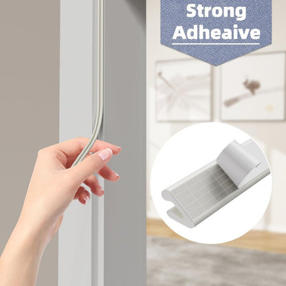 Foam Weather Stripping Door Seal Strip for Small Gap, V Shape Self-Adhesive Door Weatherstripping Door Frame Insulation for Winter,Draft Blocker,Dustproof Tape（33Feet,White）