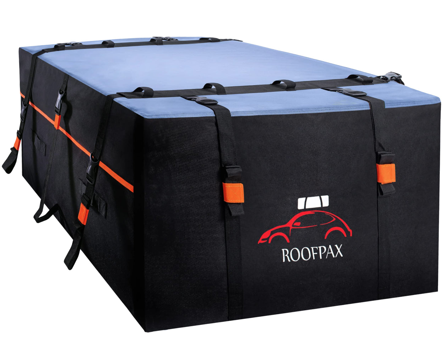 RoofPax Expandable 15/19 cft. Car Rooftop Cargo Carrier Bag Waterproof Storage Including Double Zippers Integrated Mat 10 Heavy-Duty Tie-Down Straps fit Cars with/Without Roof Top Rack or Side Rails