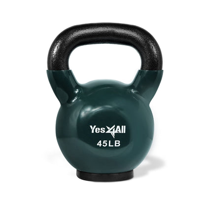 Yes4All Kettlebells Rubber Base, Kettlebell Set for Women, Strength Training Kettlebells Weights (10-65 lbs)