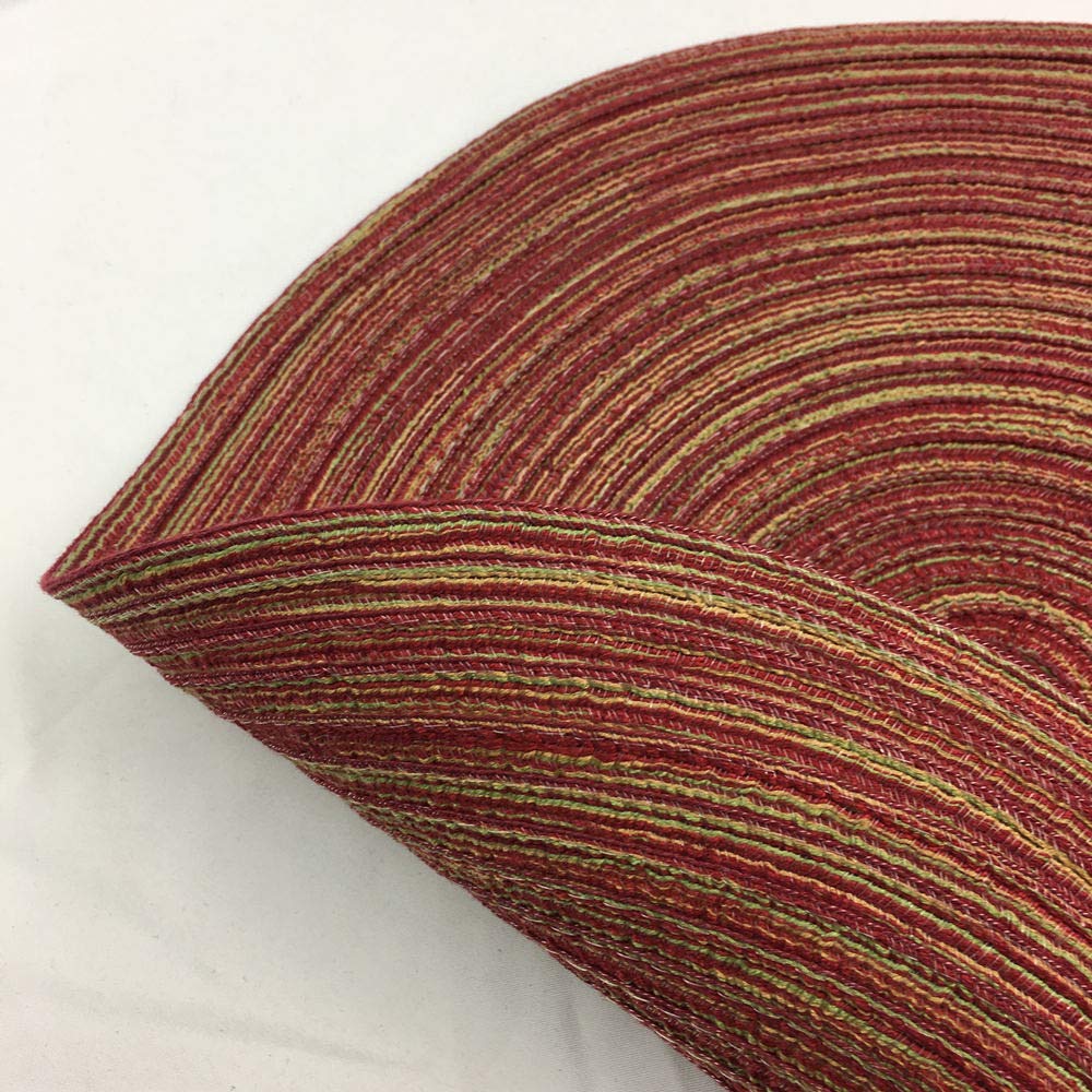 Red-A，Placemats,Round Placemats for Dining Table Set of 6 Woven Heat Resistant Non-Slip Kitchen Table Mats Diameter 14 Inch(Wine)