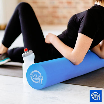 Rolling With It Foam Roller with High Density for Physical Therapy, Muscle Roller for Exercise and Muscle Recovery, Eco-Friendly Back Roller, Firm and Smooth Surface Massage Roller, Select Your Size