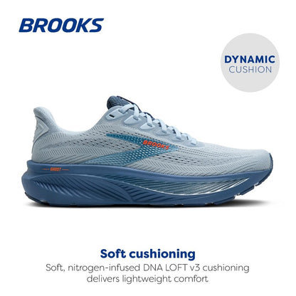 Brooks Men’s Ghost 17 Neutral Running Shoe - Skyway/Moonlight/Orange - 8.5 Medium