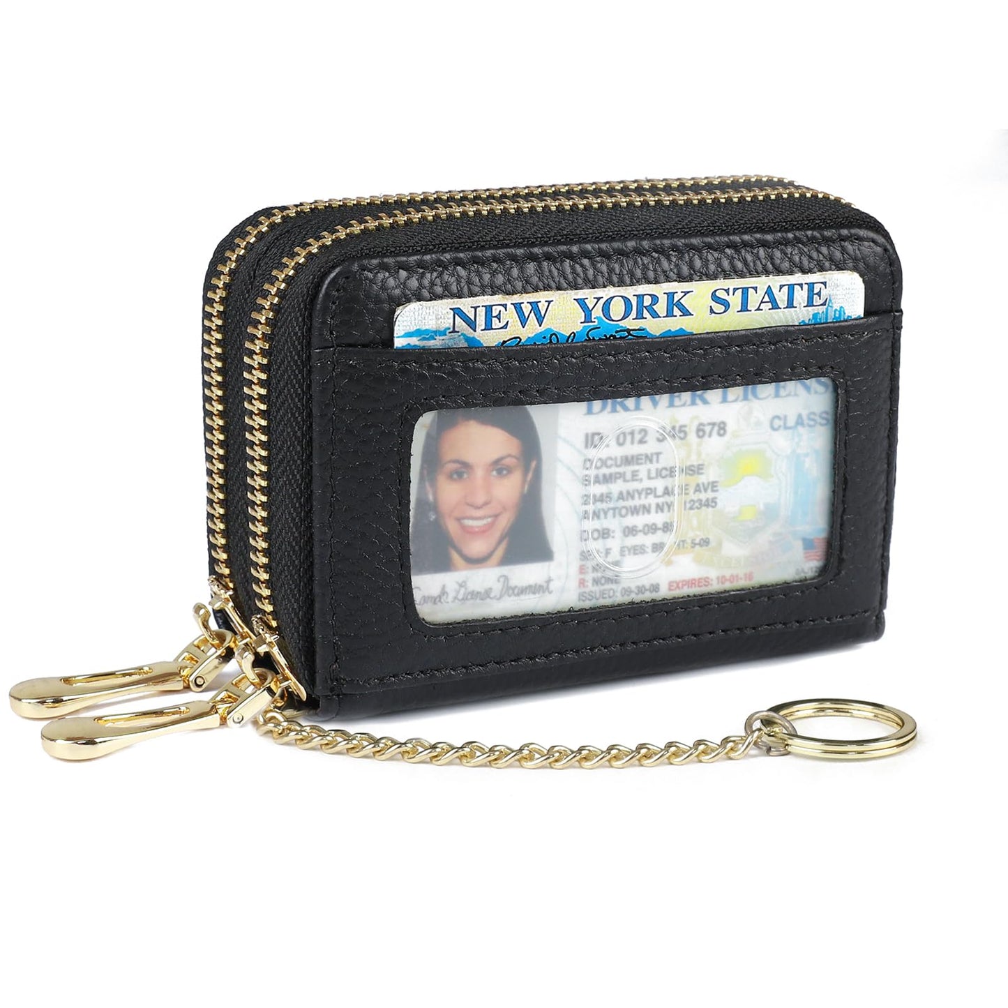 imeetu Rfid Credit Card Holder,Genuine Leather Businese Card Case,Rfid Blocking Wallet for Women & Men(Max - Black)