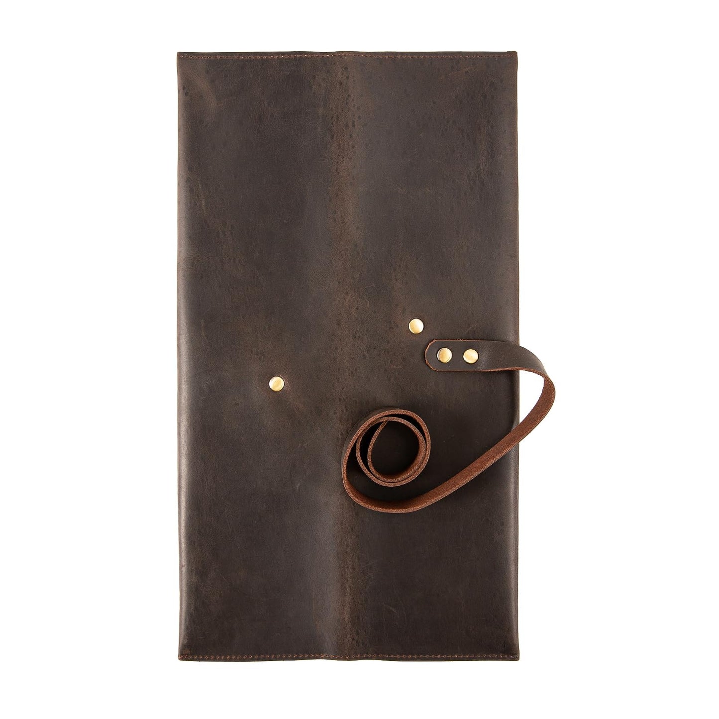 Leather Double Knife Roll for Chefs,Vertical Knife Storage Case,Portable Travel Carry-On Roll Bag,Rectangular Protector Sheath Pouch Organizer for Chef Kitchen Cutlery Knives Accessories,Cooking Tool