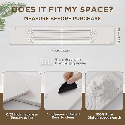 Faucet Mat for Kitchen Sink, Diatomite Stone Drying Sink Protectors, Bathroom