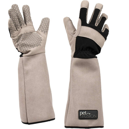 PetFusion Multipurpose Pet Grooming Gloves Great for Trips to Vet and Bathing, Puncture, Scratch & Water Resistant