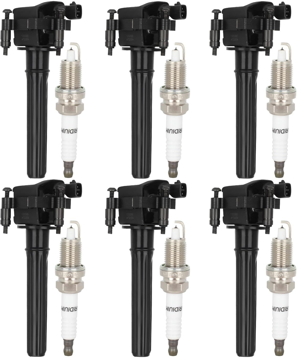 ECCPP 3 ignition coils with 3 iridium Spark Plugs,UF808,coils packs,for Smart Fortwo 2016-2017 0.9L‎224332428R,UF-808