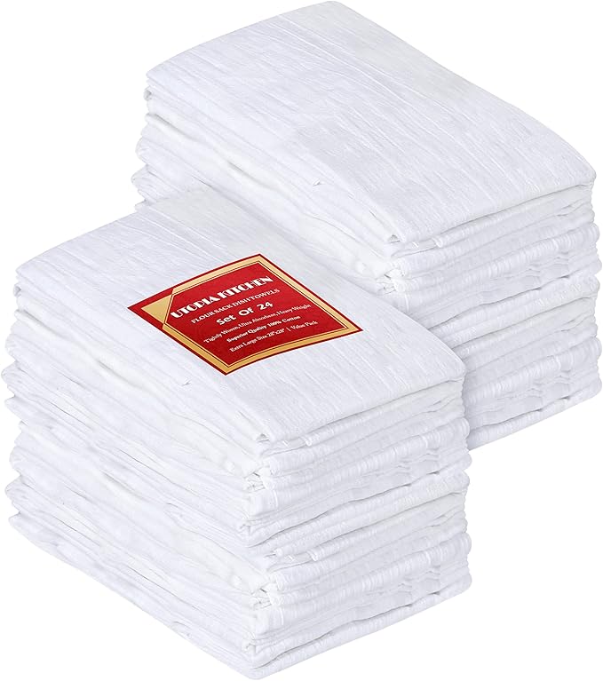 Utopia Kitchen White Flour Sack Towels 100% Cotton Tea Towels