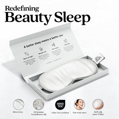 TheSleepGuard Pure Silk Sleep Mask [100% 6A Mulberry Silk, 22 Momme] Light Blocking Travel Essentials. Eye Masks for Sleeping. Black Oeko-Tex Blindfold. Eye Covers for Men & Women