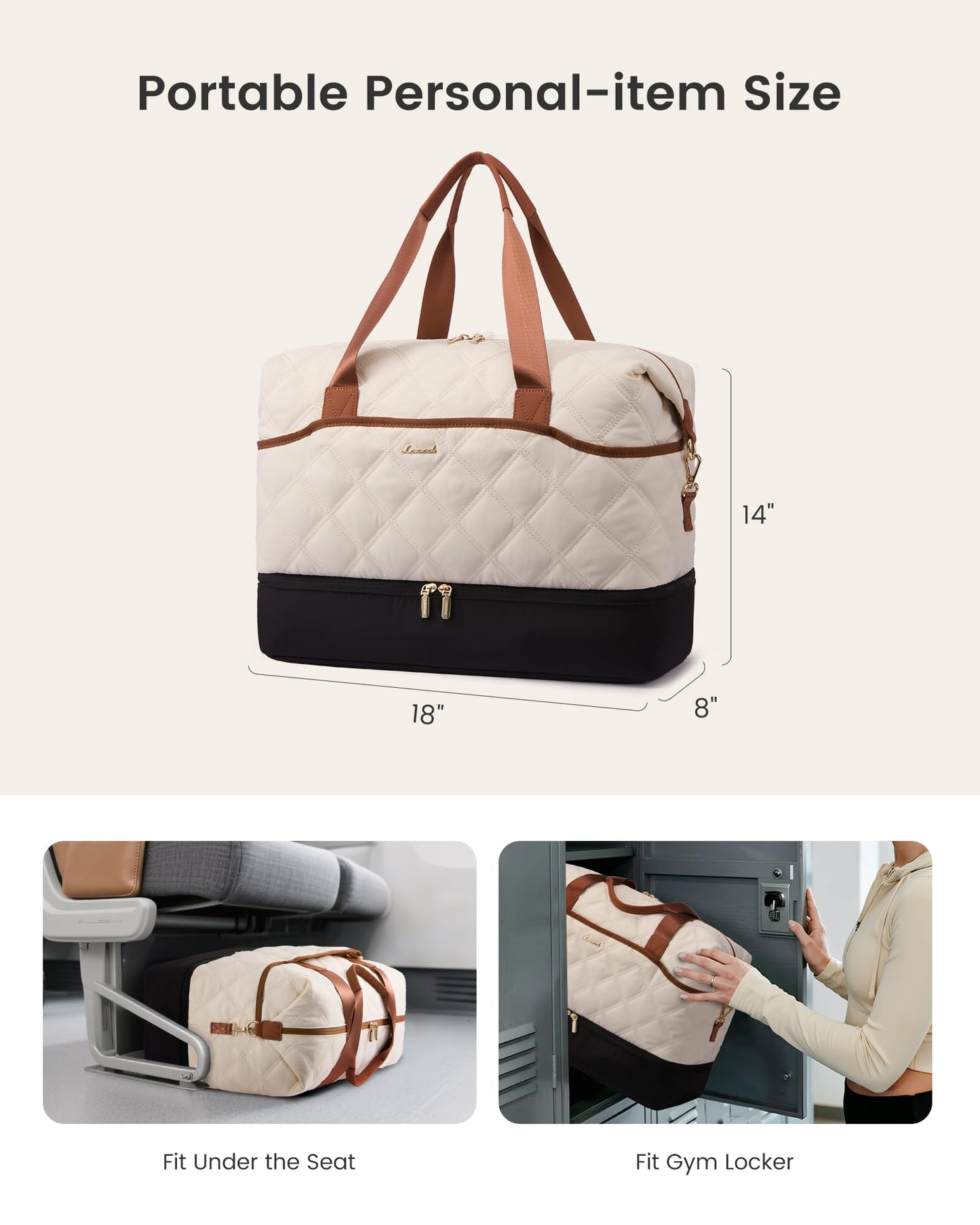 LOVEVOOK Weekender Bags for Women with Shoe Compartment, Lightweight Travel Duffle Bag with Wet Pocket, Hospital Overnight Bags for Women Labor Delivery, Personal Item Carry On Bag for Gym, Sport