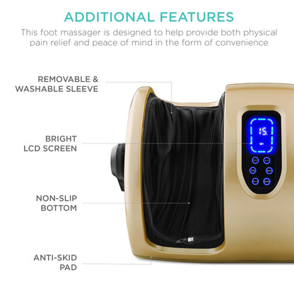 Best Choice Products Heated Shiatsu Foot Massager for Pain Relief, Plantar Fasciitis, Neuropathy, Blood Circulation w/Compact Design - Burgundy
