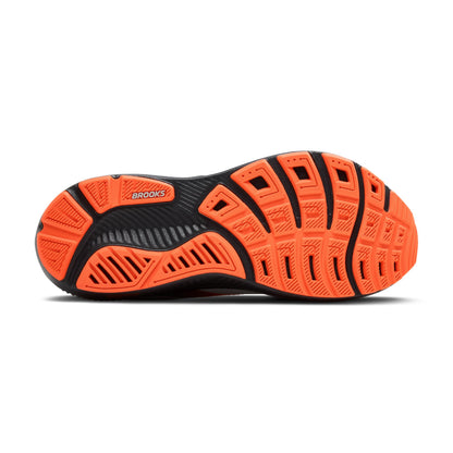 Brooks Men’s Ghost 17 Neutral Running Shoe - Oyster Mushroom/Orange/Ebony - 7.5 Medium