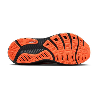 Brooks Men’s Ghost 17 Neutral Running Shoe - Oyster Mushroom/Orange/Ebony - 9.5 Medium
