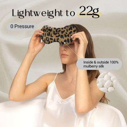ZIMASILK Adjustable 100% 22 Momme Mulberry Silk Sleep Mask for Sleeping, Filled with Premium Mulberry Silk, Softest & Breathable Blackout Eye Sleeping Mask (Black)