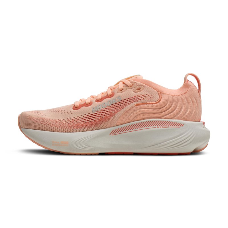 Brooks Women’s Adrenaline GTS 25 Supportive Running & Walking Shoe - Peach Echo/Coconut - 10 Medium