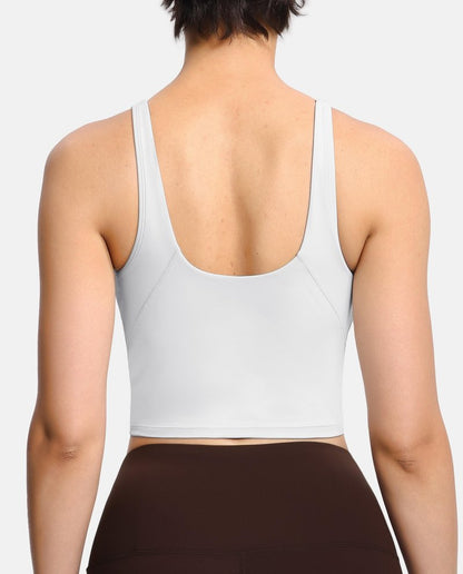 Women’s Longline Sports Bra Wirefree Padded Medium Support Yoga Bras Gym Running Workout Tank Tops