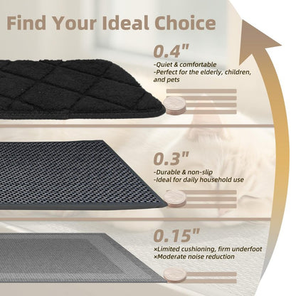 Art3d Stair Treads for Wooden Steps 15Pcs, 8" X 30" X 0.3" Non Slip Stair Runner Rugs with Reusable Adhesive for Elders Kids and Dogs, Machine Washable Peel and Stick Stair Treads Carpet, Black