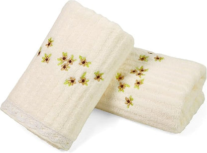 Jacquotha Floral Hand Towels Set of 2