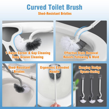 Rmticd Toilet Plunger, High-Pressure Plungers for Bathroom, Toilet Brush and Plunger Set - Powerful Air Drain Unclogger & Heavy-Duty Clog Remover for Bathroom Drains, and Clogged Pipes