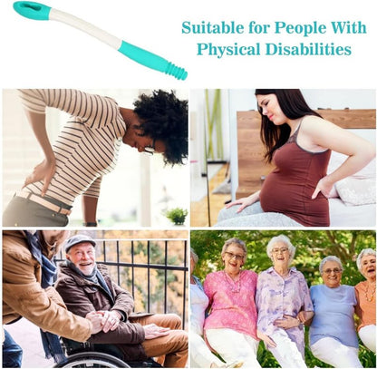 Long Handle Toilet Aid – Extends Over 15 Inches | Bottom Wiper Tool for Independence & Hygiene – Securely Grips Toilet Paper or Wipes, Ideal for Post-Surgery, Elderly, or Limited Mobility Care