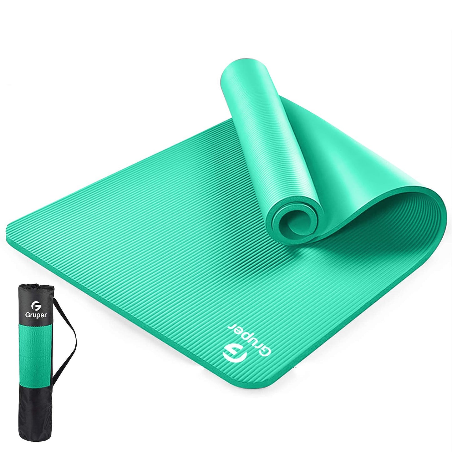 Yoga Mat Non Slip NBR Thick Yoga Mat, 72"L x 32"/24"W x 0.6"/0.4"TH (185cm x 80cm/61cm x 15mm/10mm), Anti-Tear Exercise Mat with Carrying Strap and Bag, Workout Mats for Yoga, Pilates, Floor Exercises