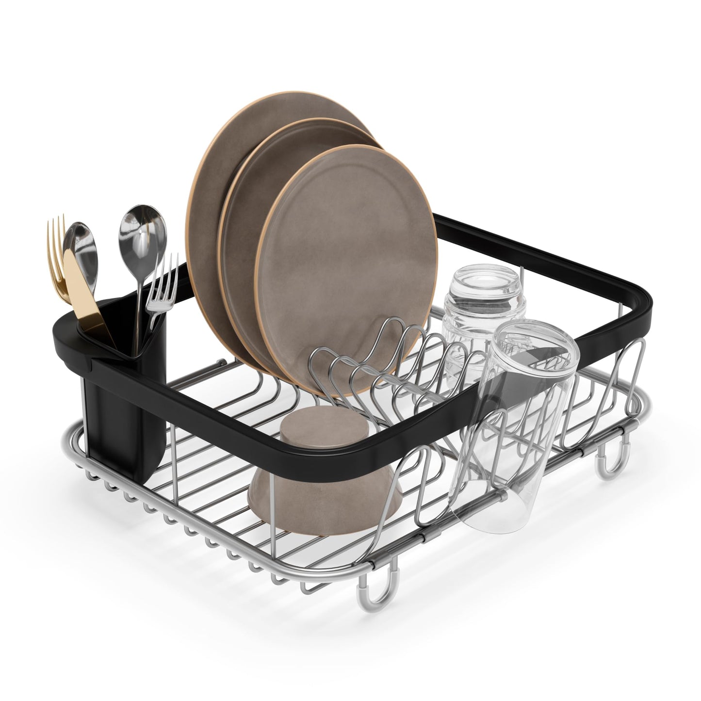 Umbra 1004292-047 Sink Dish Rack, Black Large