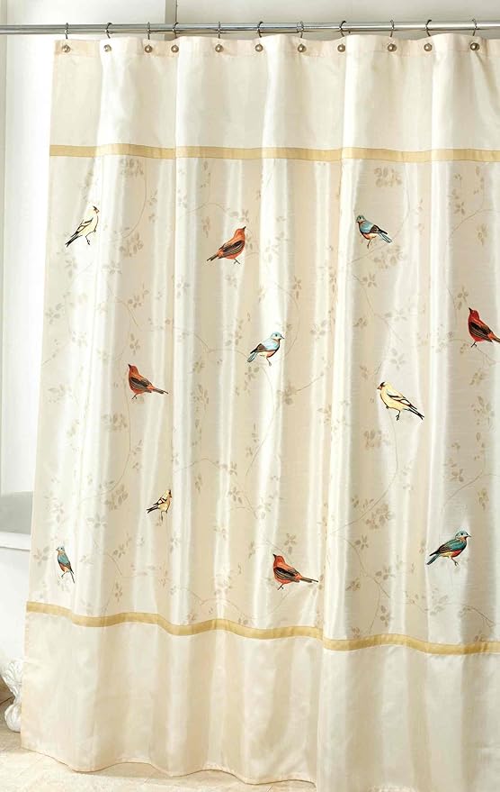 Avanti Linens - Fabric Shower Curtain, Nature Inspired Bathroom Decor