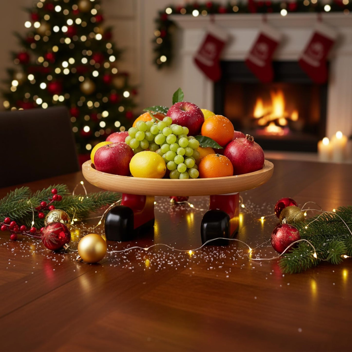 Fiwochic Entryway Table Key Bowls, 8.6'' Handmade Decorative Bowl for Festive Entryway Table, Candy Cookies and Christmas Kitchen Decoration Housewarming Gift