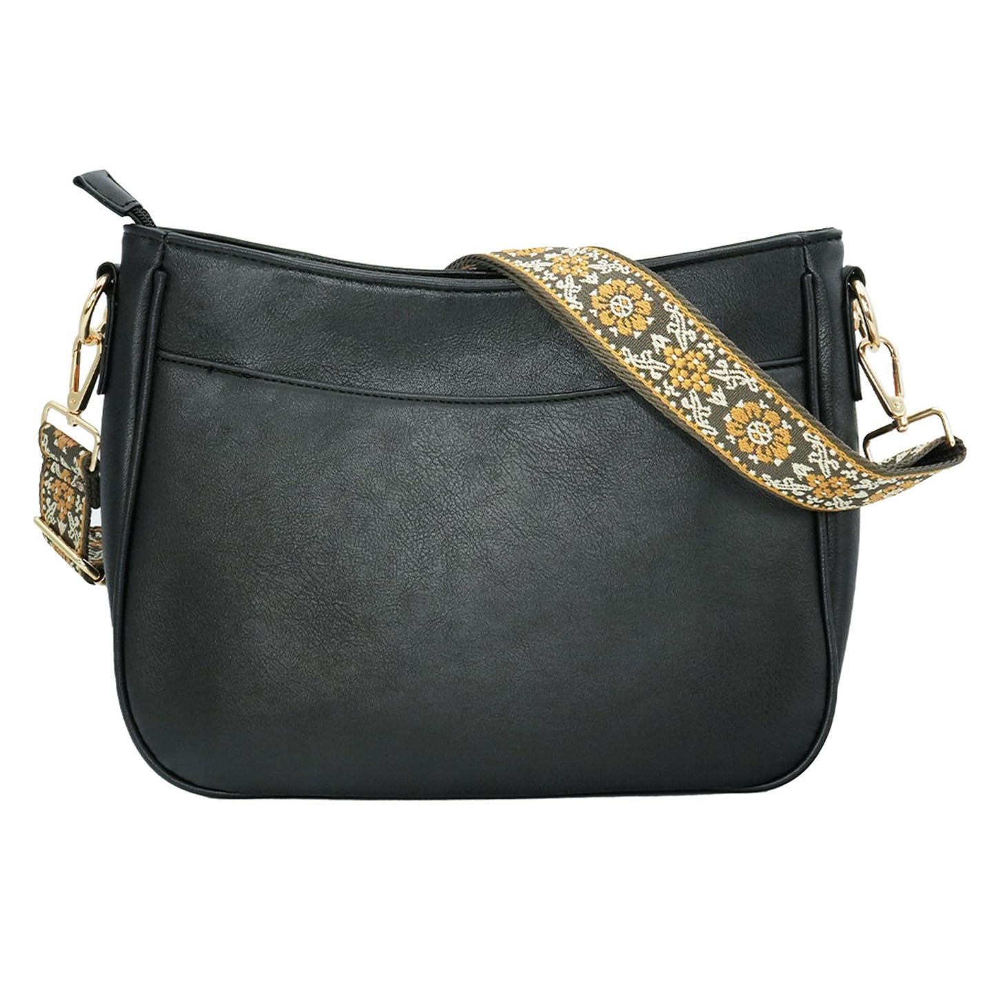CIVECHOL Crossbody Bag for Women Bohemian Vintage Stylish Purse Vegan Leather Shoulder Bag with Adjustable Wide Strap