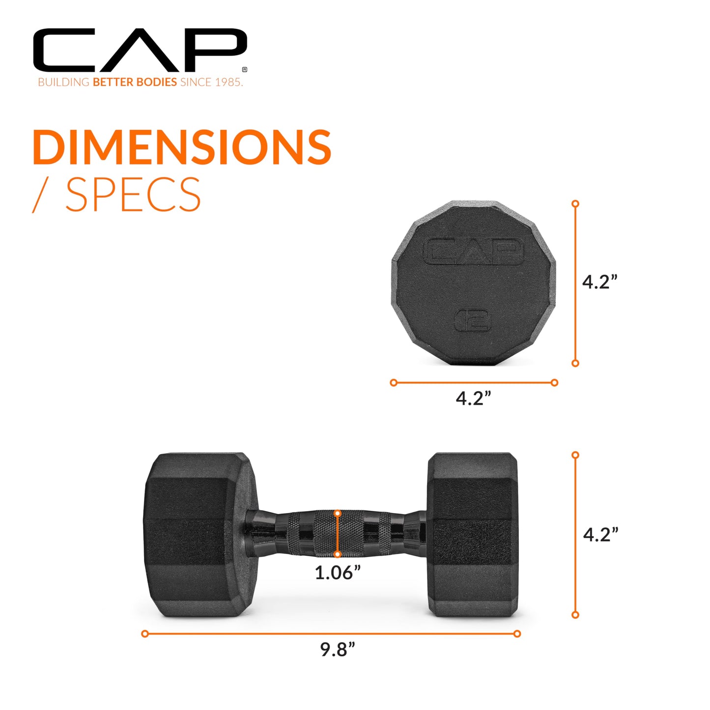 CAP Barbell Coated Dumbbell Weight | Multiple Options Pairs & Sets